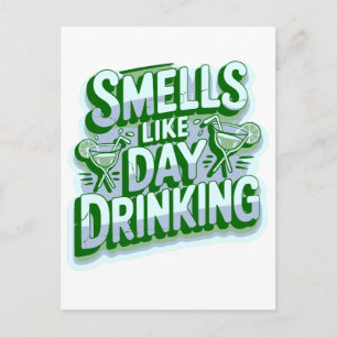 Ruikt naar overdag drinken briefkaart