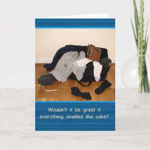 Ruikt naar verjaardagstaart Grappig Wenskaart Kaart