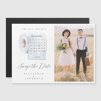 Ruil de datum van de Toilet Paper Roll Calendar & 