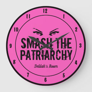 Ruim de Feminist van het Patriarchy Citaat de Roze Grote Klok