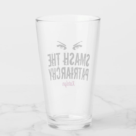 Ruim de Feminist van het Vrouw van het Citaat van  Glas (Achterkant)