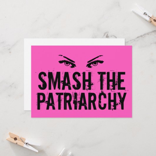 Ruim het citaat van de Feminist Patriarchy Cool Pi Kaart (Voorkant / Achterkant in situ)