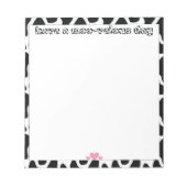 Ruime Koe — Notitieblok voor niet-gegarneerde kant (Voorkant)