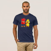Ruime schelp en stof in 3D porselein. T-shirt (Voorkant volledig)