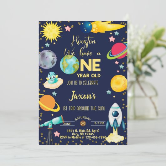 Ruimtactische jongen, eerste uitnodiging voor de e (Staand voorkant)