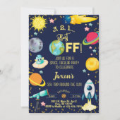 Ruimtactische jongen, uitnodiging voor vijfde verj (Voorkant)