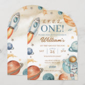 Ruimte 1e verjaardag kaart (Voorkant / Achterkant)