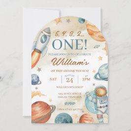 Ruimte 1e verjaardag kaart