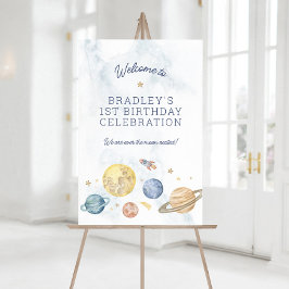 Ruimte 1e Verjaardag Poster Welkomstbord