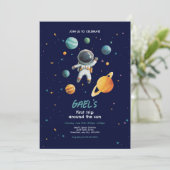 Ruimte 1e verjaardagsfeestje Eerste reis rond de z Kaart (Staand voorkant)