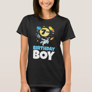 Ruimte 7 jaar oud Astronaut 7th Birthd T-shirt