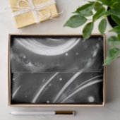 Ruimte Abstract Zwart-wit Tissuepapier (Geschenk)