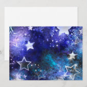 Ruimte-achtergrond met sterren aankondiging (Voorkant / Achterkant)