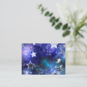 Ruimte-achtergrond met sterren advieskaart (Staand voorkant)