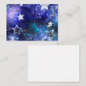 Ruimte-achtergrond met sterren advieskaart (Voorkant / Achterkant)