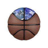 Ruimte-achtergrond met sterren basketbal (Rechts)