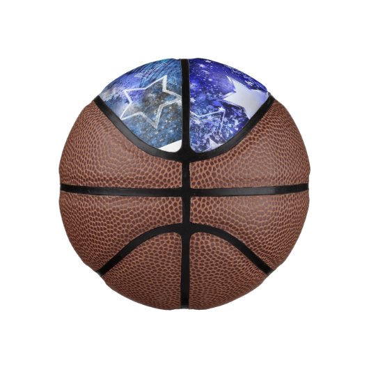 Ruimte-achtergrond met sterren basketbal (Rechts)