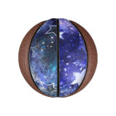 Ruimte-achtergrond met sterren basketbal (Verticaal)