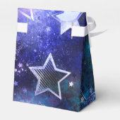 Ruimte-achtergrond met sterren bedankdoosjes (Achterkant)