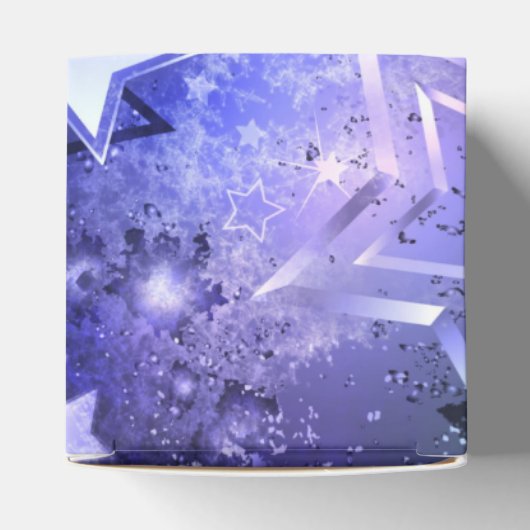 Ruimte-achtergrond met sterren bedankdoosjes (Bovenkant)