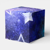 Ruimte-achtergrond met sterren bedankdoosjes (Achterkant)