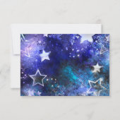 Ruimte-achtergrond met sterren bedankkaart (Voorkant)