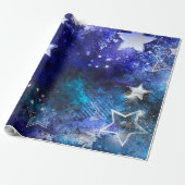 Ruimte-achtergrond met sterren cadeaupapier (Uitgerold)