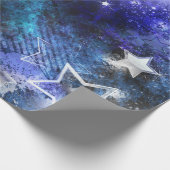 Ruimte-achtergrond met sterren cadeaupapier (Hoek)