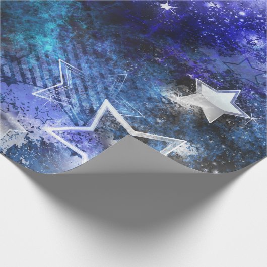 Ruimte-achtergrond met sterren cadeaupapier (Hoek)