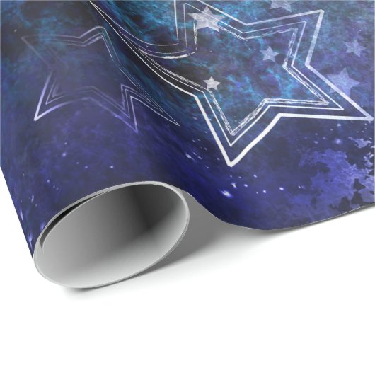 Ruimte-achtergrond met sterren cadeaupapier (Rol Hoek)