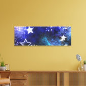 Ruimte-achtergrond met sterren canvas afdruk (Insitu (Woonkamer))