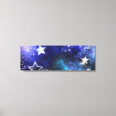 Ruimte-achtergrond met sterren canvas afdruk (Voorkant)