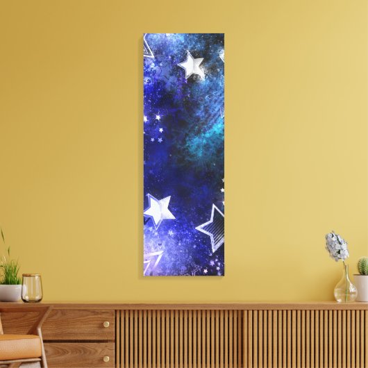 Ruimte-achtergrond met sterren canvas afdruk (Insitu (Woonkamer))