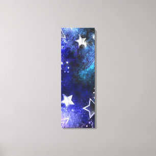 Ruimte-achtergrond met sterren canvas afdruk