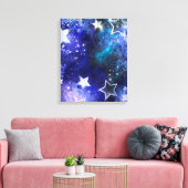 Ruimte-achtergrond met sterren canvas afdruk (Insitu (Woonkamer))