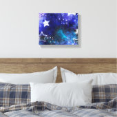Ruimte-achtergrond met sterren canvas afdruk (Insitu (Slaapkamer))