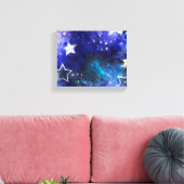 Ruimte-achtergrond met sterren canvas afdruk (Insitu (Woonkamer))