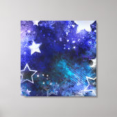 Ruimte-achtergrond met sterren canvas afdruk (Voorkant)