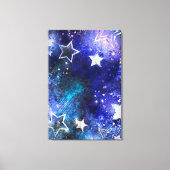 Ruimte-achtergrond met sterren canvas afdruk (Voorkant)