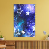 Ruimte-achtergrond met sterren canvas afdruk (Insitu (Woonkamer))