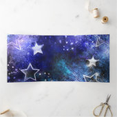 Ruimte-achtergrond met sterren drieluik kaart (Binnen)