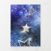 Ruimte-achtergrond met sterren drieluik uitnodiging (Cover)