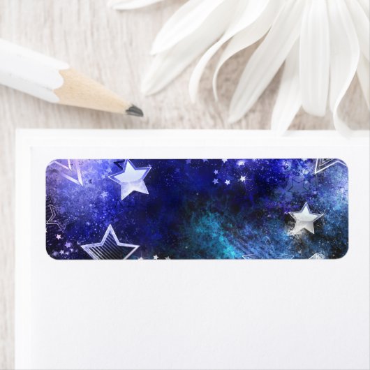 Ruimte-achtergrond met sterren etiket (Insitu)