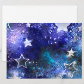 Ruimte-achtergrond met sterren feestdagenkaart (Voorkant / Achterkant)