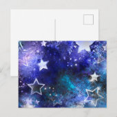 Ruimte-achtergrond met sterren feestdagenkaart (Voorkant / Achterkant)