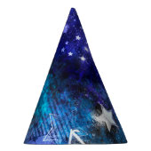 Ruimte-achtergrond met sterren feesthoedjes (Rechts)