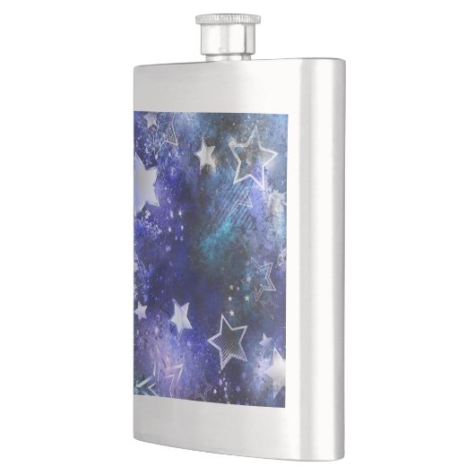 Ruimte-achtergrond met sterren flacon (Links)