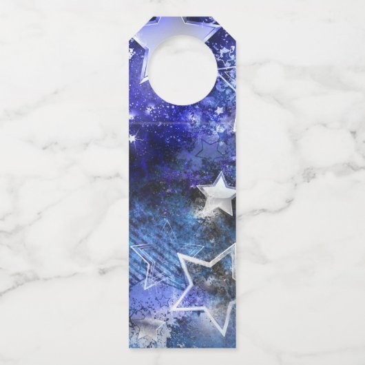 Ruimte-achtergrond met sterren flessenhanger (Achterkant)