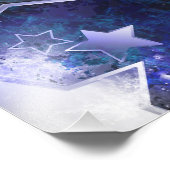 Ruimte-achtergrond met sterren foto afdruk (Hoek)