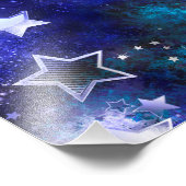 Ruimte-achtergrond met sterren foto afdruk (Hoek)